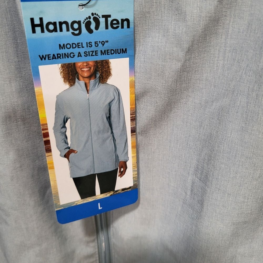 New Light Blue Jacket With Pockets Large